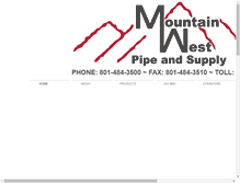 Tablet Screenshot of mountainwestpipe.com